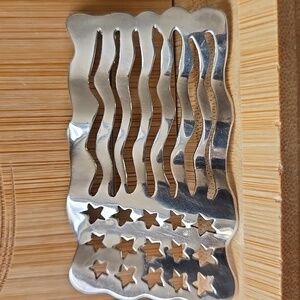 Vintage Sterling Silver Richard Lindsay Stars & Stripes Brooch